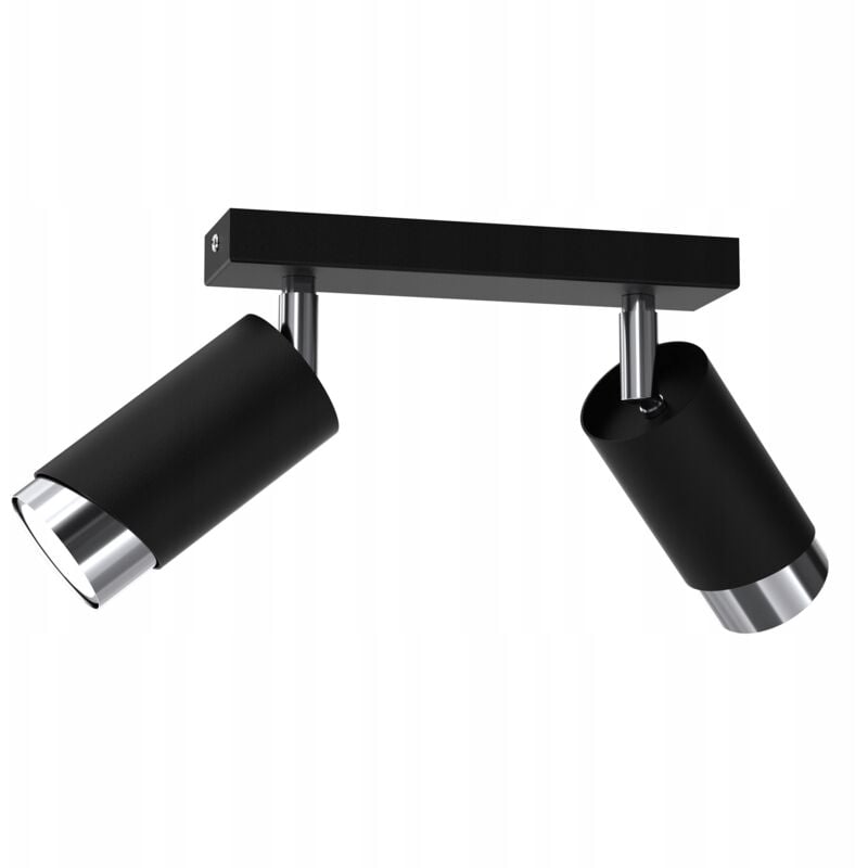 foto del prodotto gratuito. plafoniera led orientabile 2x gu10 ewilight bevel nera