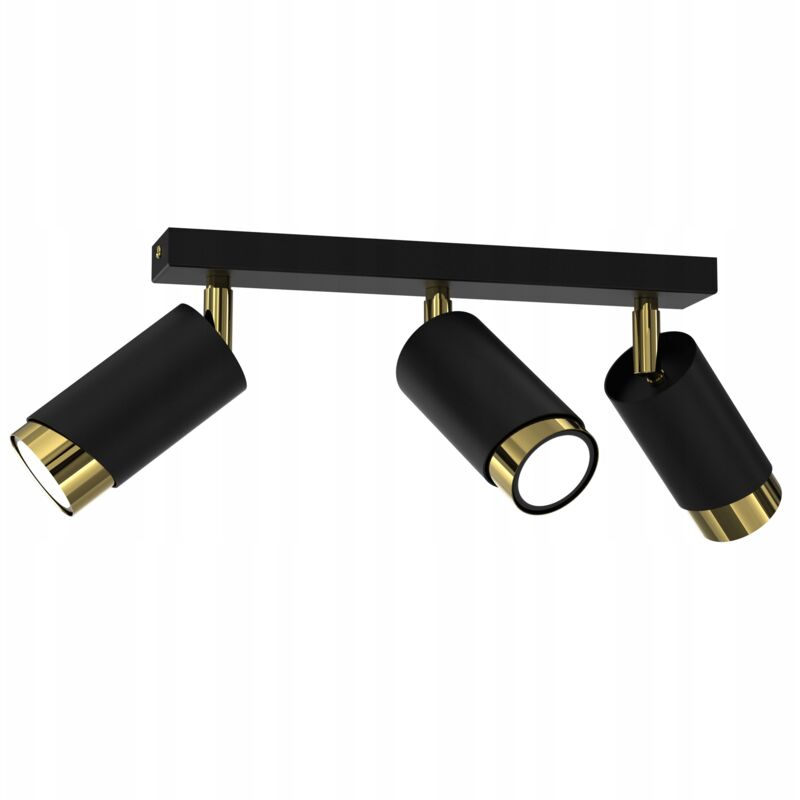 foto del prodotto gratuito. plafoniera led orientabile 3x gu10 ewilight bevel nera