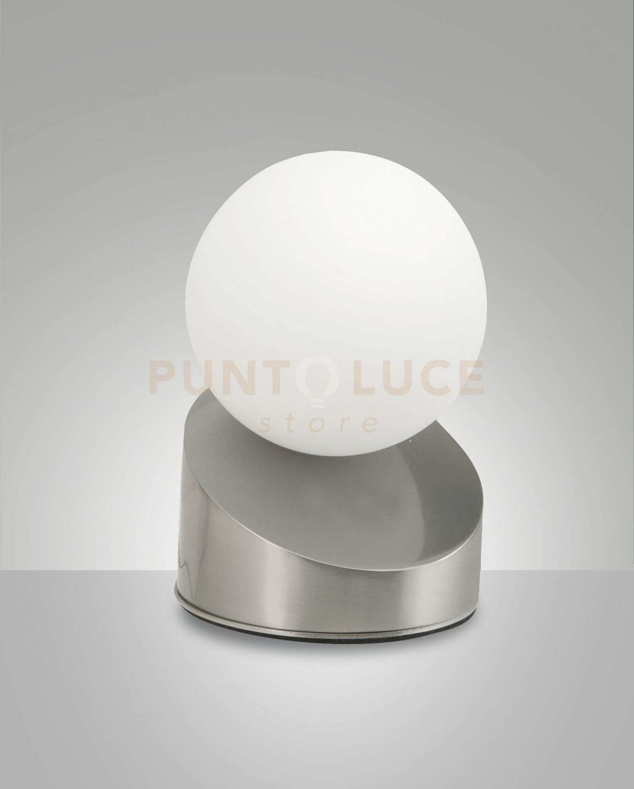 foto del prodotto gravity da tavolo nichel satinato a led 3000k - 5w - 470 lm dimmerabile con touch