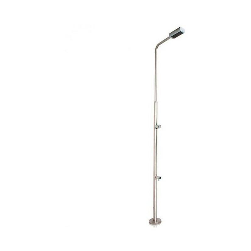 foto del prodotto gre - doccia in acciaio inox da esterno con rubinetto lavapiedi