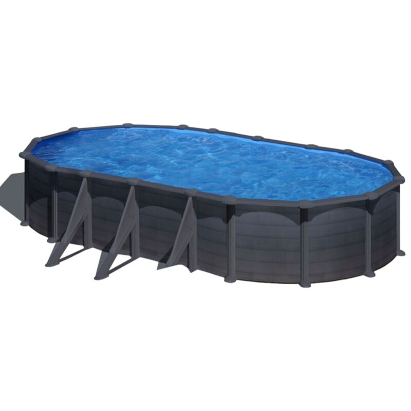 foto del prodotto gre granada 730x375xh132 cm piscina fuoriterra ovale struttura in acciaio 28 m 
