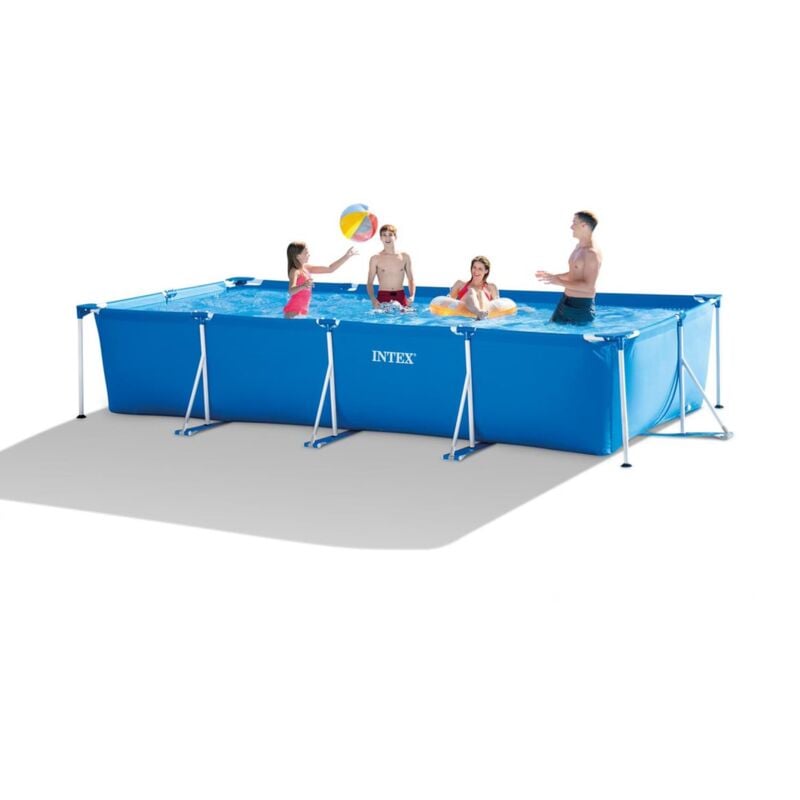 foto del prodotto gre intex 28273np piscina fuori terra rectangular frame rettangolare, 7127 l, acciaio e pvc, blu, 450x220x84 cm
