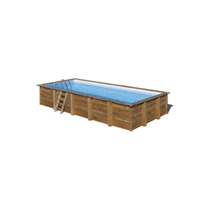 foto del prodotto gre piscina in legno fuori terra rettangolare braga h146