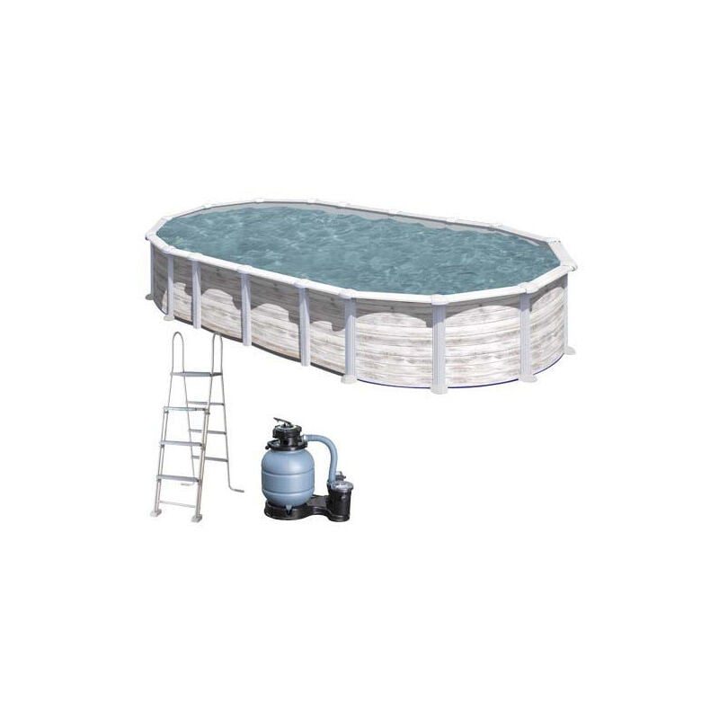 foto del prodotto gre piscina ovale in acciaio nordic kit prov 738 8n