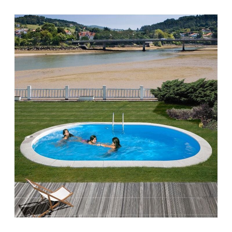 foto del prodotto gre piscina ovale interrata sumatra 800x400x120 cm