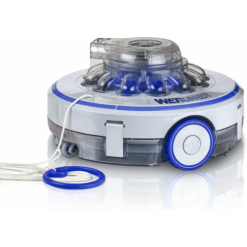 foto del prodotto gre robot a batteria per pulizia piscine fuori terra con fondo piatto 26,6 watt wet runner rbr60