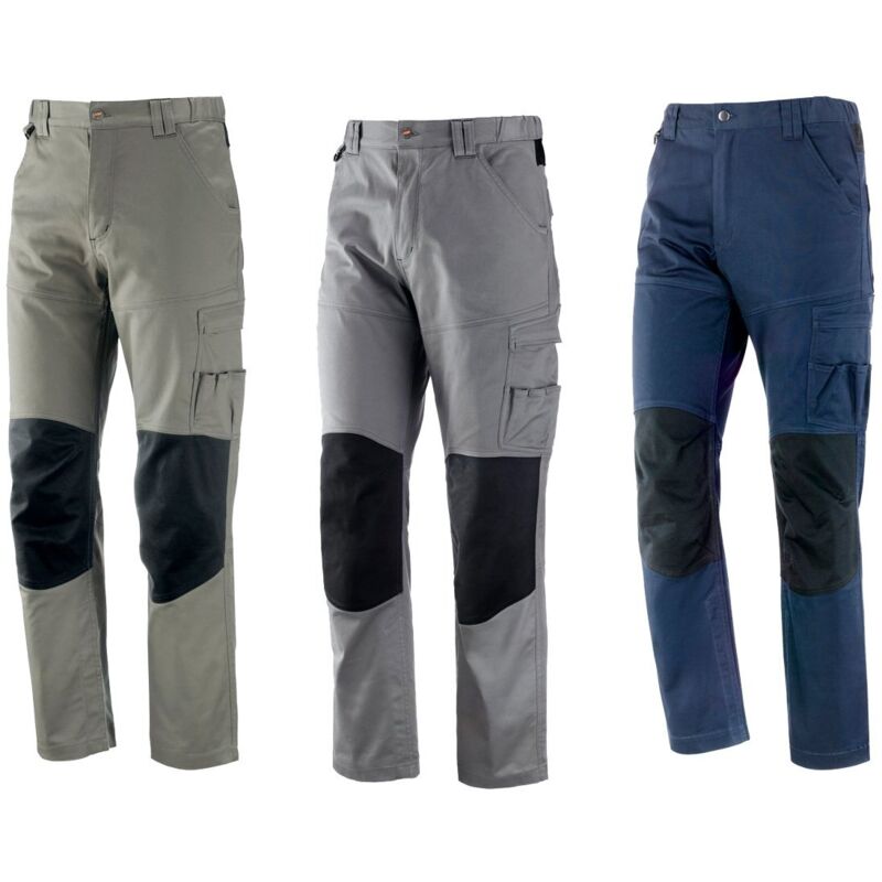 foto del prodotto green bay pantaloni da lavoro elasticizzati neri evo stretch xl grigio