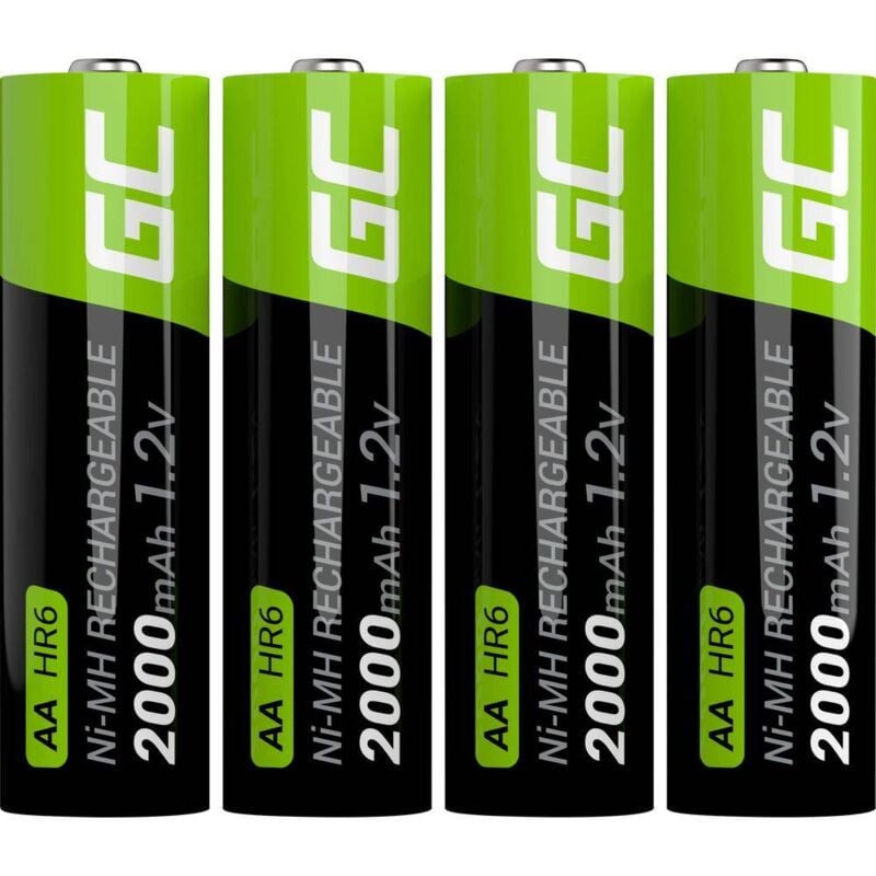 foto del prodotto green cell hr6 batteria ricaricabile stilo aa nimh 2000 mah 1.2 v 4 pz.