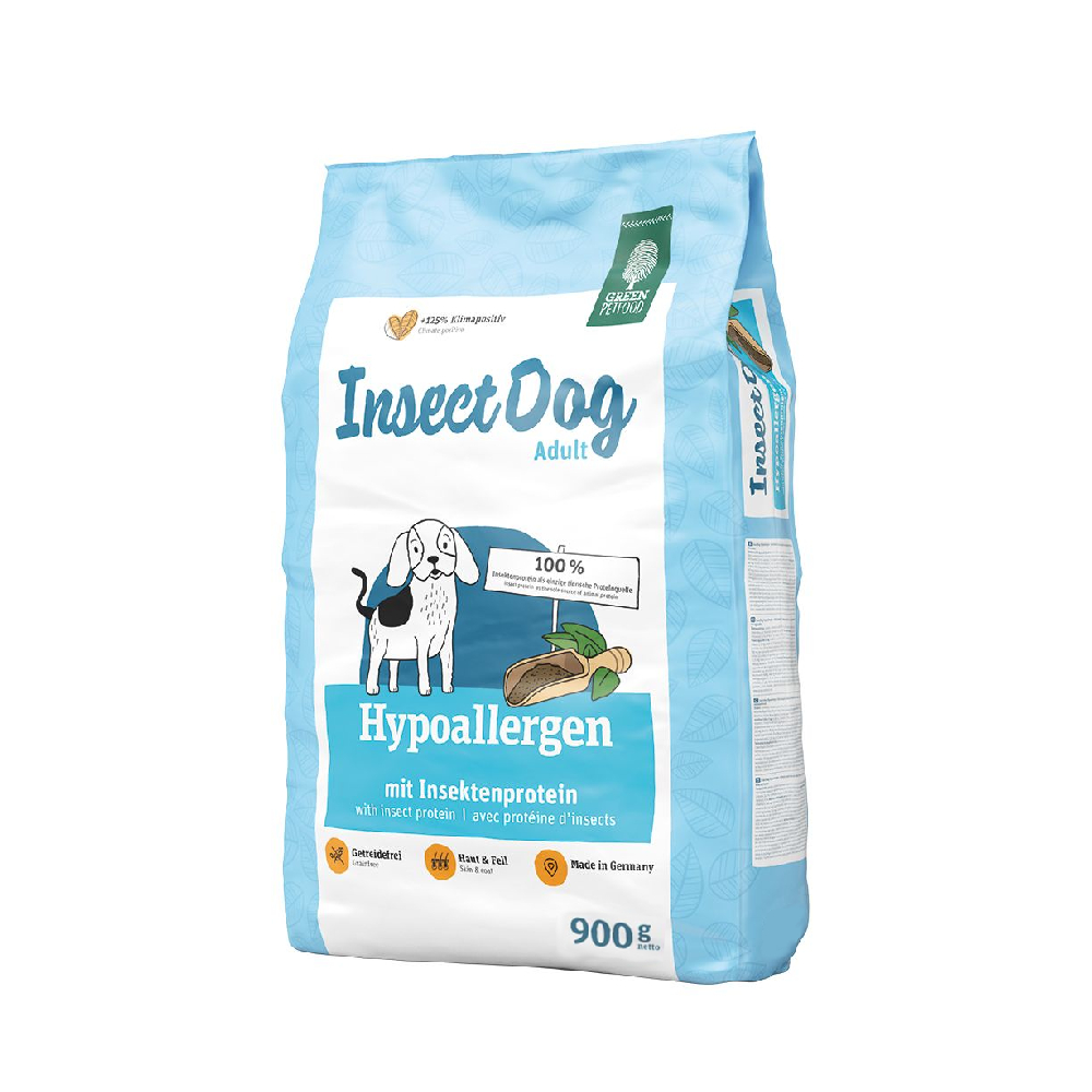 foto del prodotto green petfood insectdog ipoallergenico alimento secco per cani 900 g