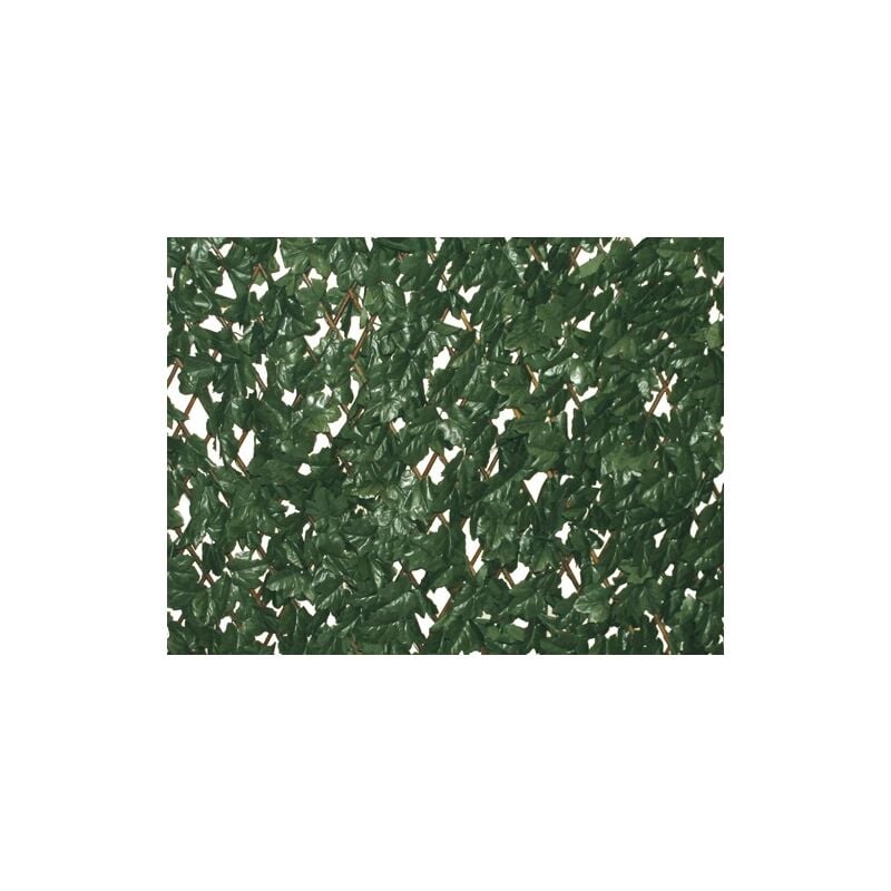 foto del prodotto green siepe artificiale foglia alloro con traliccio estensibile in legno panel