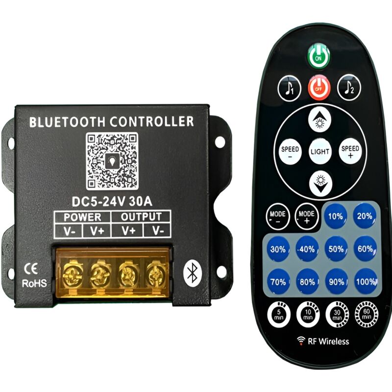 foto del prodotto greenice dimmer led rf per app bluetooth 25 tasti hlp ys ble rft30 