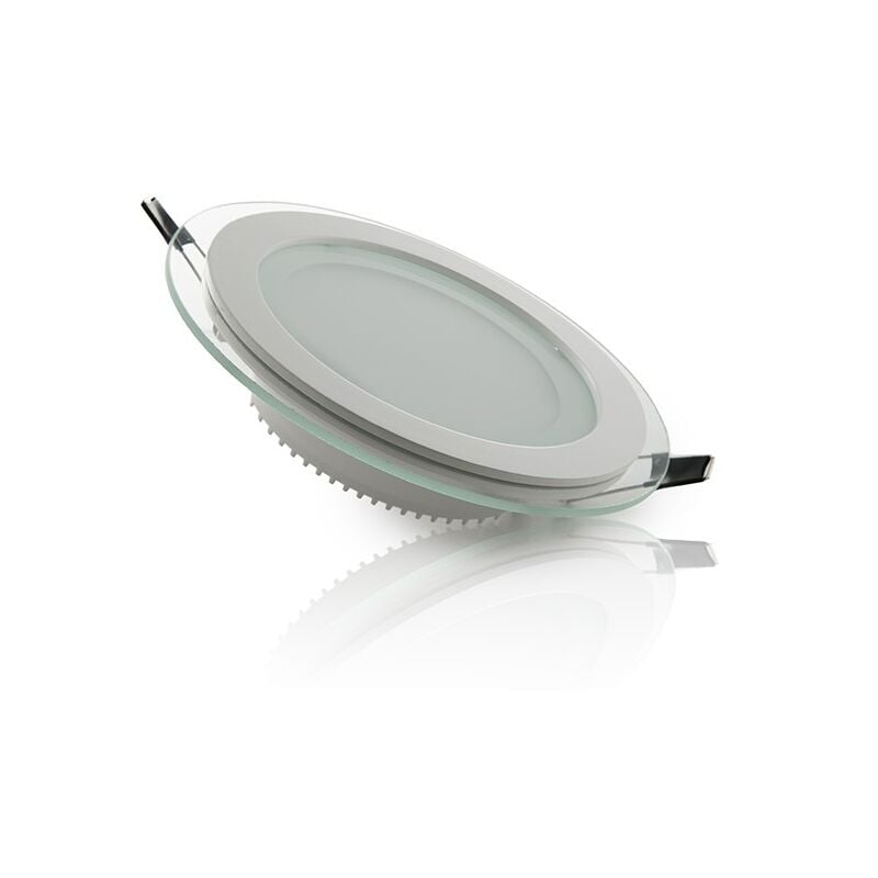 foto del prodotto greenice faretto led da incasso 12w 900lm 6000 k vetro circolare 160mm 40.000h gr mb01 12w cw 