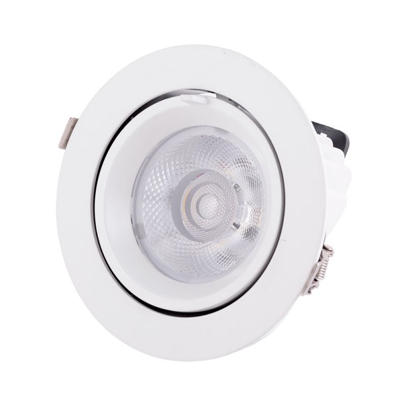 foto del prodotto greenice faretto led da incasso 30w 2820lm 3000 k circolare orientabile 40.000h ho cob c or 30w ww 