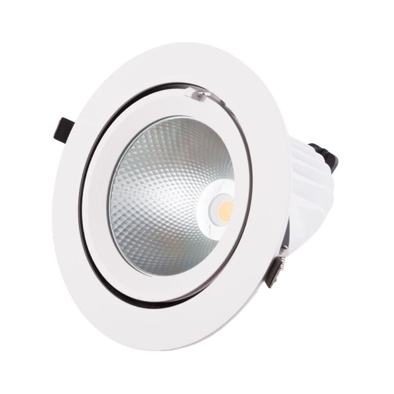 foto del prodotto greenice faretto led da incasso 40w 3760lm 3000 k circolare orientabile 40.000h ho cob c or 40w ww 