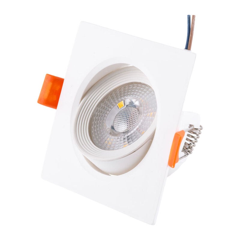 foto del prodotto greenice faretto led da incasso 7w 630lm 6000 k rettangolare inclinabile 40.000h ho dlpl cuad 7w cw 