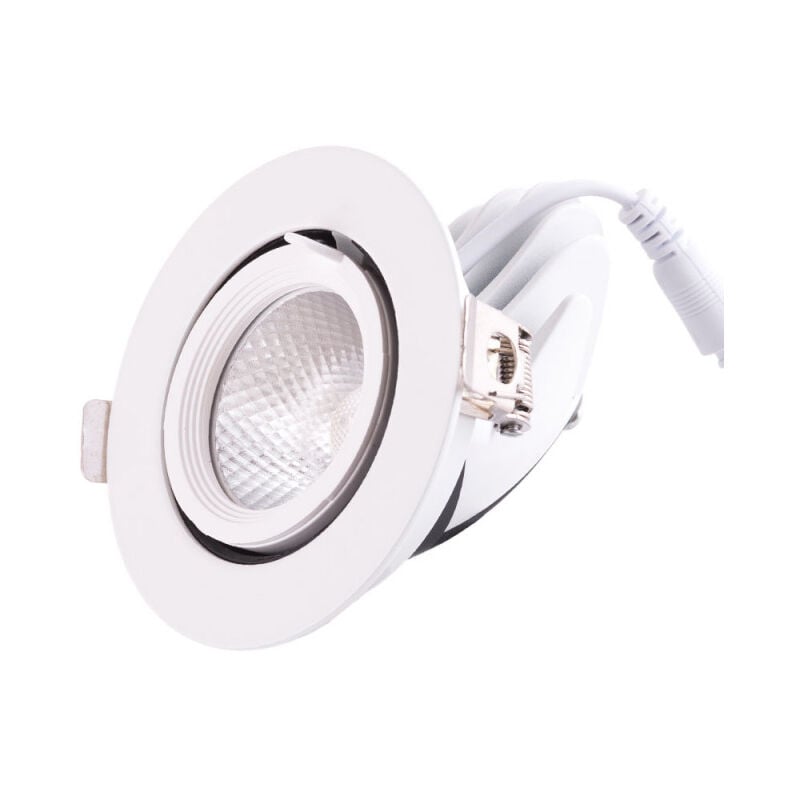 foto del prodotto greenice faretto led da incasso 9w 850lm 3000 k circolare orientabile 40.000h ho cob c or 9w ww 