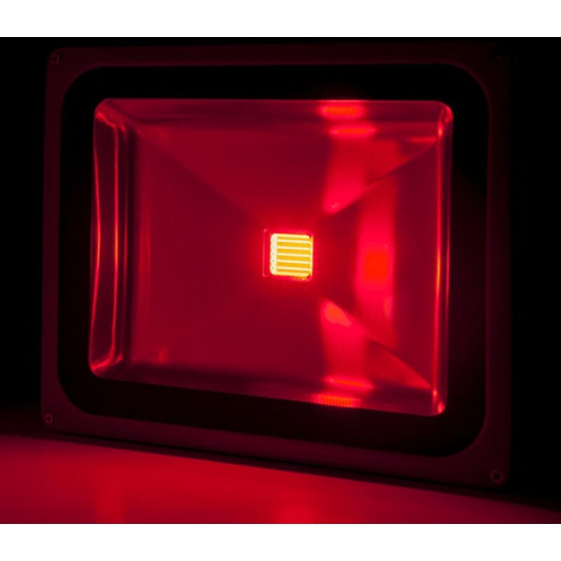 foto del prodotto greenice faretto proiettore led 50w 4.250lm ip65 rosso brico 40.000h bqfs29050b r 