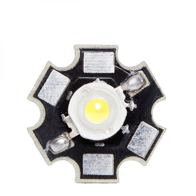 foto del prodotto greenice led ad alta potenza 1w 120lm 6000 k 35x35 radiatore 50.000h ch led 1w 35mil d cw 