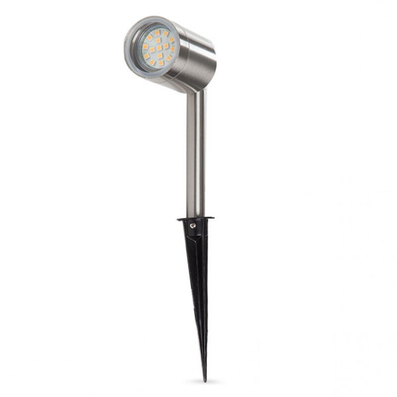 foto del prodotto greenice led gu10 3w con cavo spike 2m ip44 acciaio inossidabile
