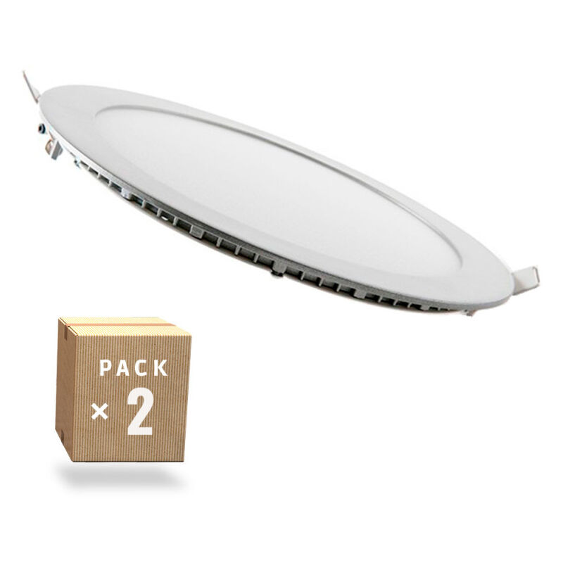 foto del prodotto greenice pack 2 piastre led 18w 1409lm 4200 k circolare 40.000h jl gp lz 3 mw pk2 ap 