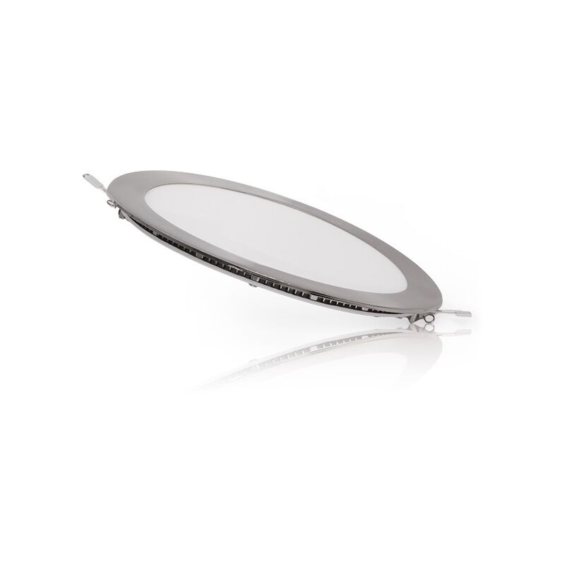 foto del prodotto greenice piastra led 12w 860lm 6000 k nichel satinato circolare 50.000h gl cl r12n cw 