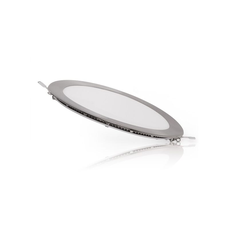 foto del prodotto greenice piastra led 18w 1.300lm 6000 k nichel satinato circolare 50.000h gl cl r18n cw 