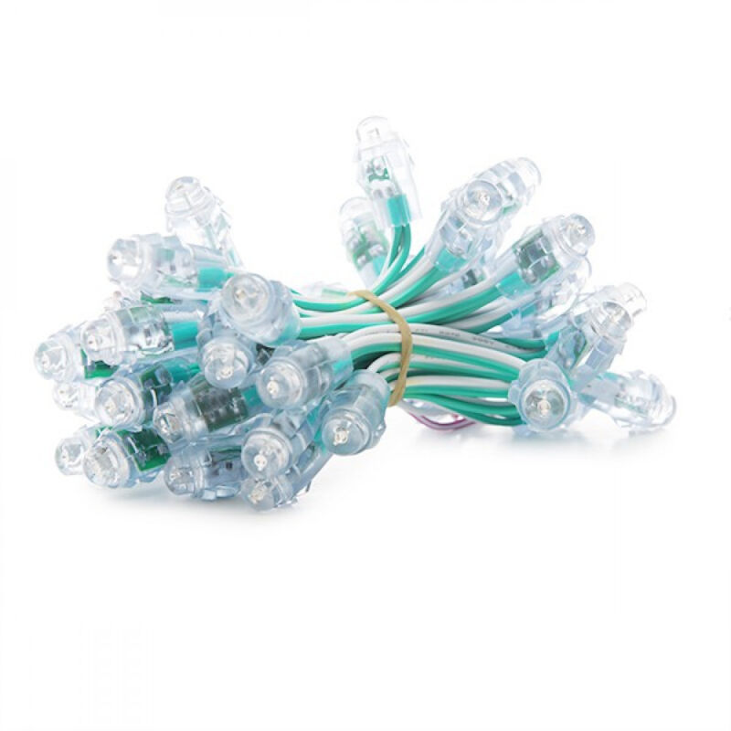 foto del prodotto greenice pixel led 0.1w 2lm 12mm 5v epistar stringa 40 unit verde 50.000h de pix 12 g 