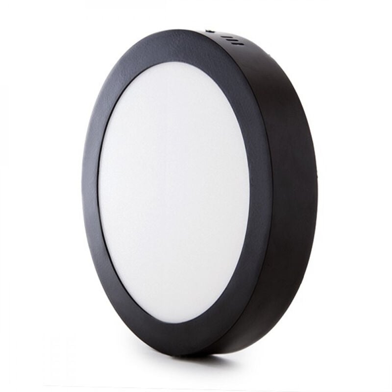 foto del prodotto greenice plafoniera led 18w 1800lm 6000 k circolare nero 40.000h ho jm18wr b cw 
