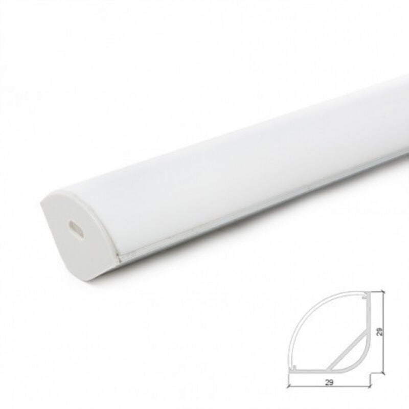foto del prodotto greenice profilo alluminio per striscia led diffusore latteo lle alp016r o x 2m