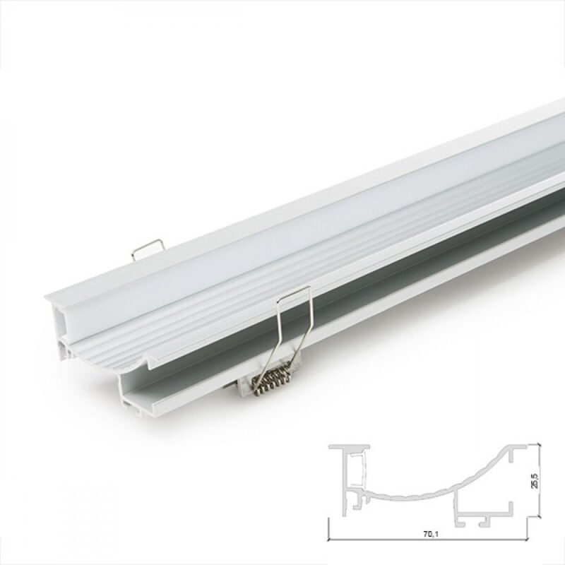 foto del prodotto greenice profilo alluminio per striscia led installazione le scale diffusore latteo x 1m