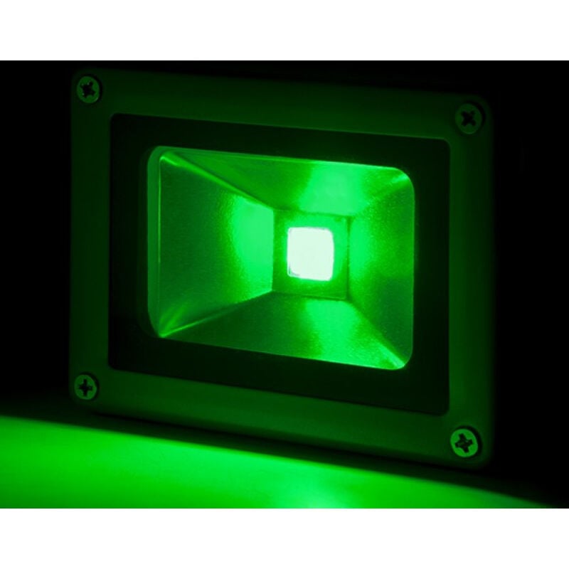 foto del prodotto greenice proiettore led 10w 850lm ip65 brico verde 40.000h bqfs11510 g 