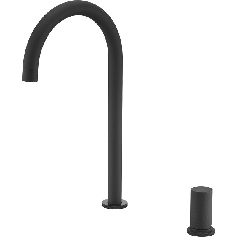 foto del prodotto greenice rubinetto da cucina monocomando modello manacor colore nero finitura opaca imex 