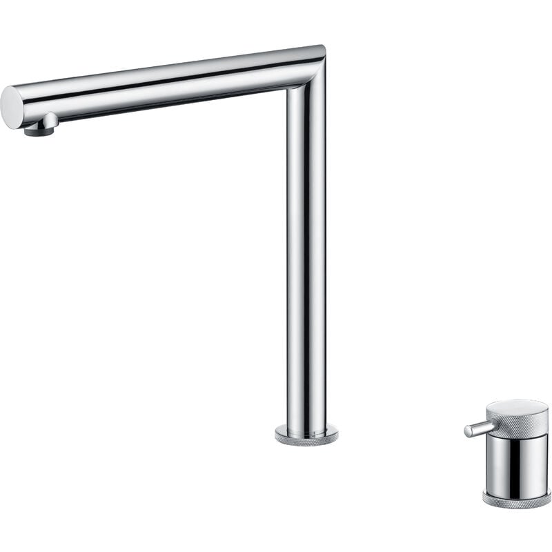 foto del prodotto greenice rubinetto monocomando per cucina modello itaca colore grigio finitura cromata imex 