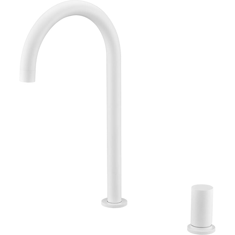 foto del prodotto greenice rubinetto monocomando per cucina modello manacor colore bianco finitura opaca imex 