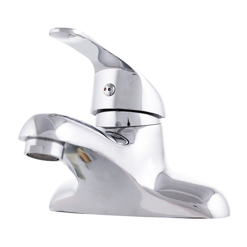 foto del prodotto greenice rubinetto per lavabo lega di zinco, cromo, acqua calda e fredda, beccuccio basso, leva singola qli fa 5505 