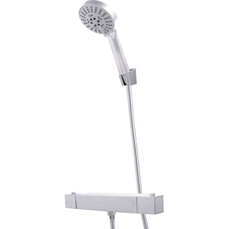 foto del prodotto greenice set doccia in ottone zinco abs, cromo, acqua calda fredda, due maniglie qli fa hw304 