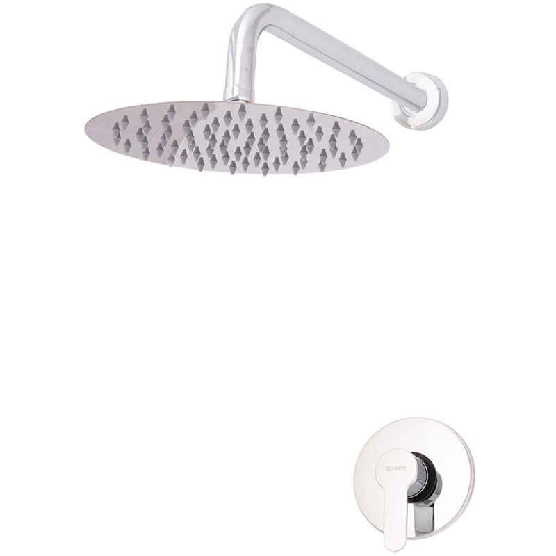 foto del prodotto greenice set doccia in ottone zinco acciaio inossidabile abs, cromo, acqua calda e fredda, leva singola qli fa cs01 