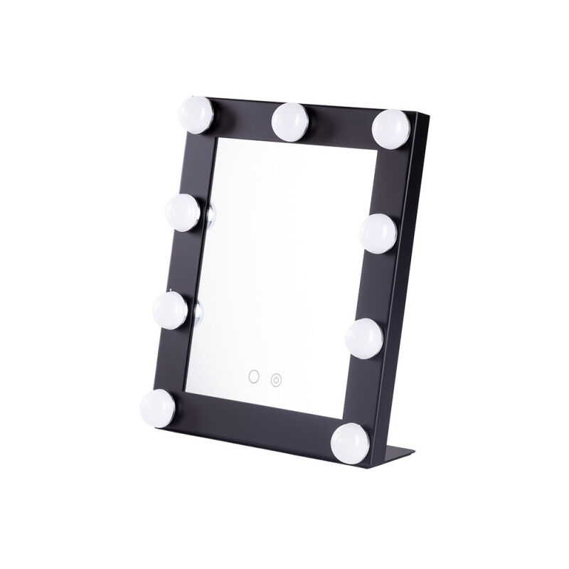 foto del prodotto greenice specchio per il trucco illuminato led 4200 k 25x29cm nero 40.000h sun krs250290 b 