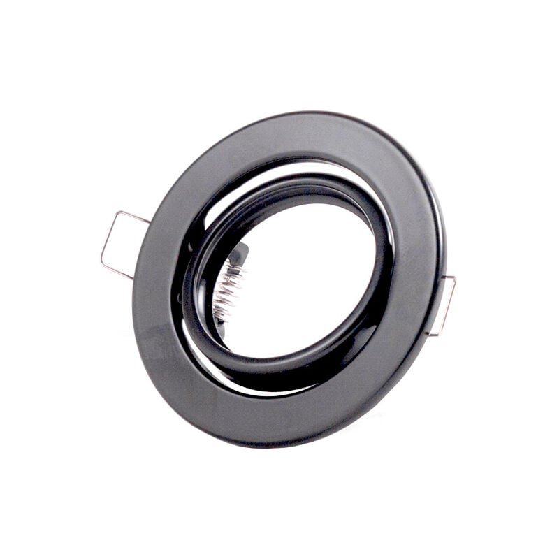 foto del prodotto greenice squillare riflettore downlight circolare inclinabile vepa acciaio 90mm nero