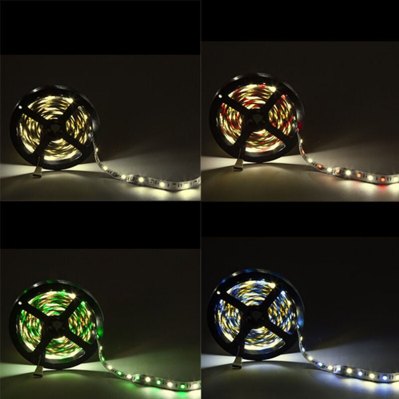 foto del prodotto greenice striscia da 300 led 60w 3,402lm 3000 k smd5050 24vdc ip20 rgb bianco caldo x5m 40,000h ca 5050 60 24 ip20 rgb ww bianco caldo