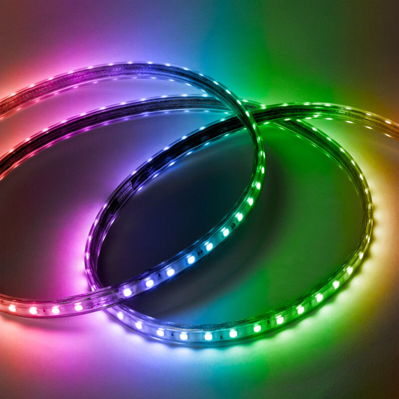 foto del prodotto greenice striscia da 60 led m 10w smd5050 220vac ip65 rgb x1m 40.000h ho 220 60 50 rgb 