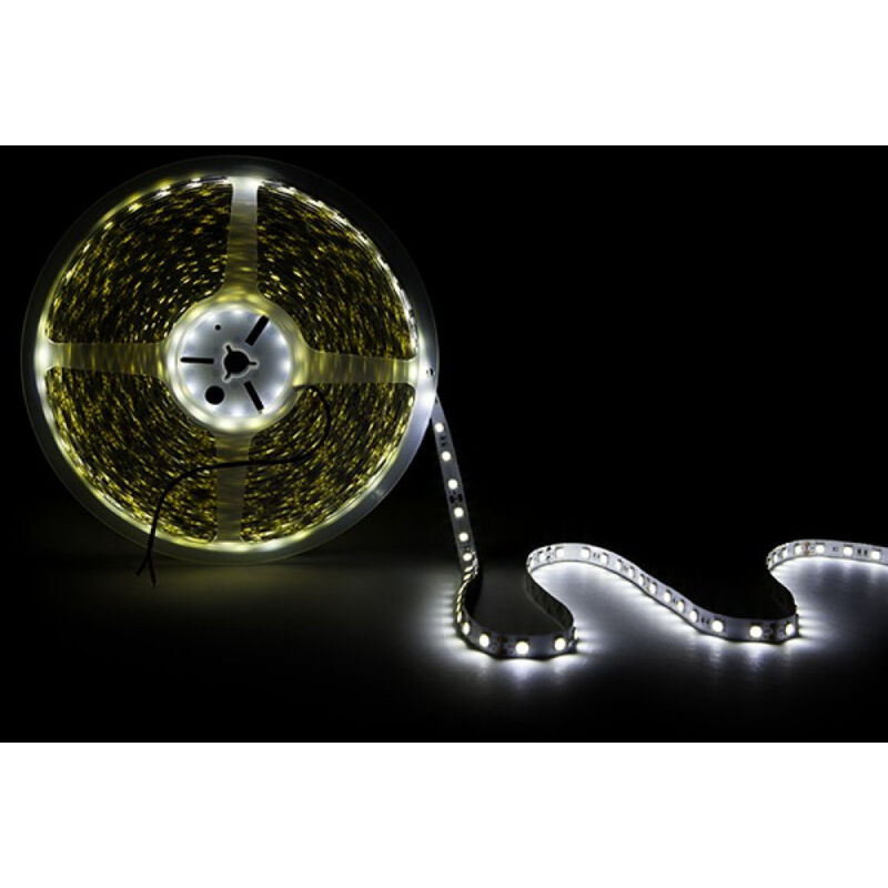 foto del prodotto greenice striscia da 60 led m 14,4w 20,400lm cri85 6000 k smd5050 24vdc ip20 x20m 40,000h ca 5050 60 14,4w 20m cw bianco freddo