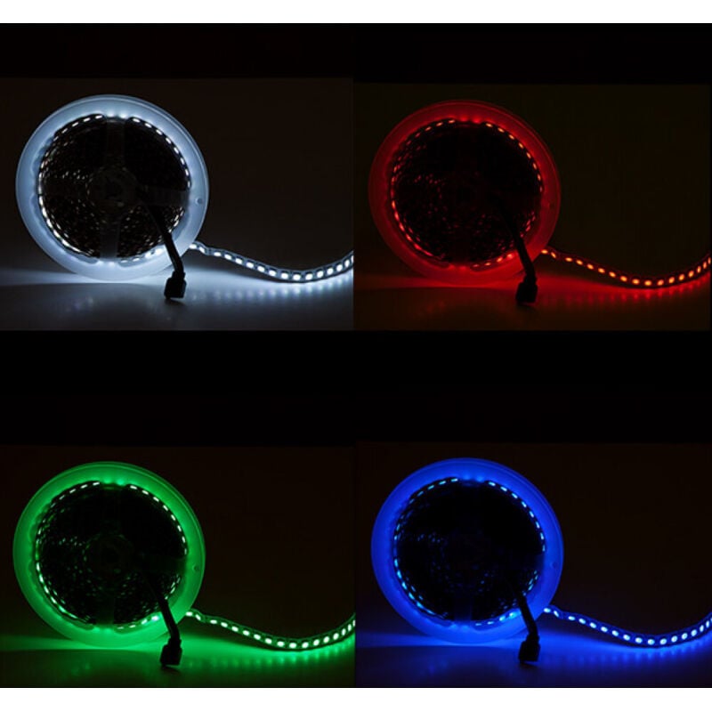 foto del prodotto greenice striscia da 600 led 82w 5.000lm smd5050 12vdc ip20 rgb x5m 40.000h ca 120505012rgbip21 