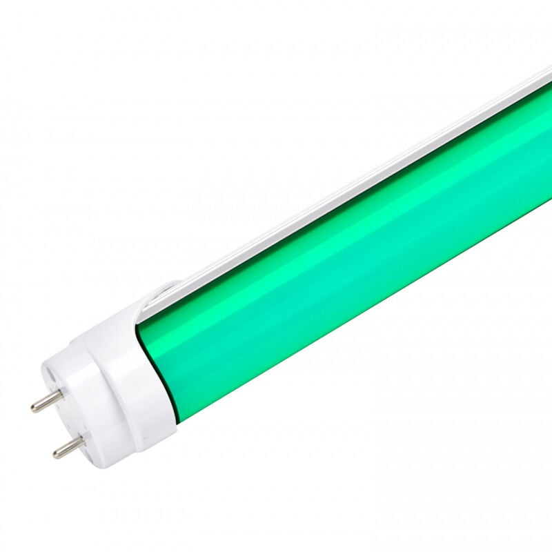 foto del prodotto greenice - tubo led t8 18w 1.500lm 120cm diffusore opale - verde 40.000h [ho-t8-1200-18w-g-o]