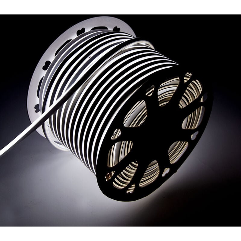 foto del prodotto greenice tubo striscia led neon flex 6w 220vac 8x16mm semplice 120xsmd2835 6w m x1m 40.000h wr ns pvc 8x16s oy 220 y