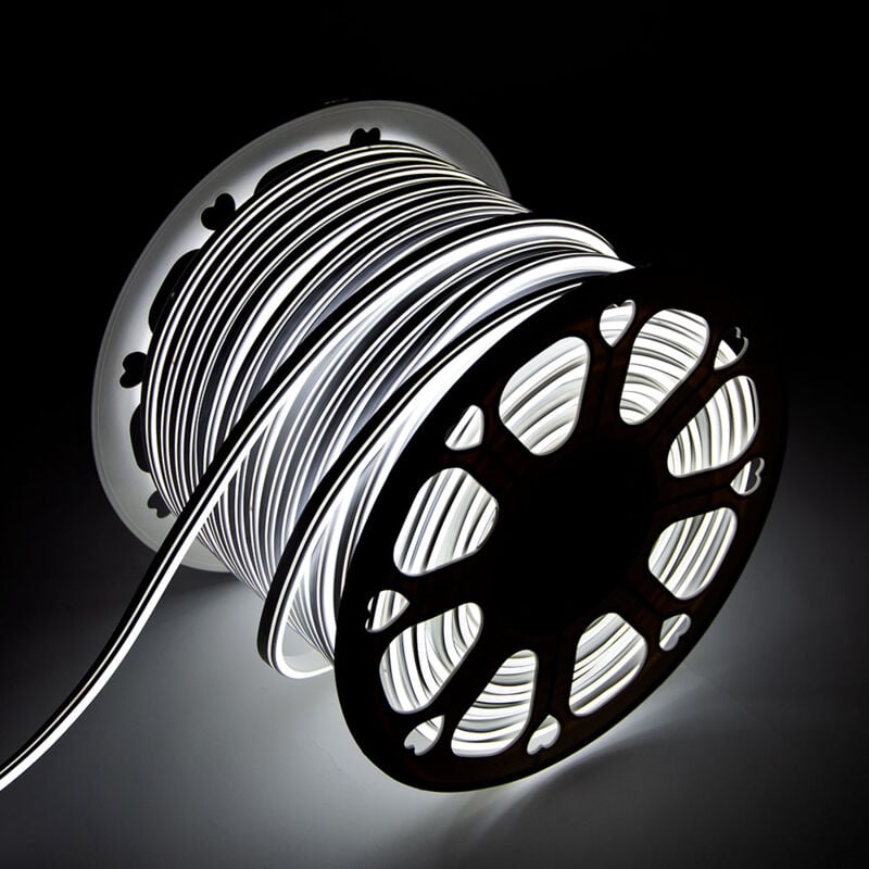 foto del prodotto greenice tubo striscia led neon flex 6w 4200 k 24v 8x18mm doppio 120xsmd2835 6w m x1m 40.000h taglio 5cm wr ns pvc 8x18d 220 5cm w