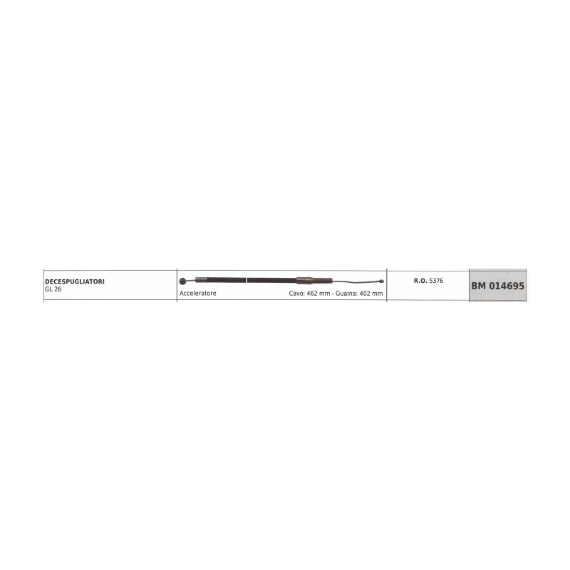 foto del prodotto greenline cavo acceleratore green line decespugliatore gl 26 cavo 462 mm guaina 402 mm