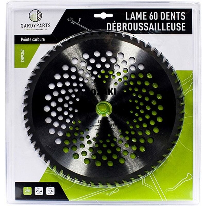 foto del prodotto greenstar, 3488, 3488 lama 60 denti punta in metallo duro 255 x 25,4 millimetri adatto per decespugliatore