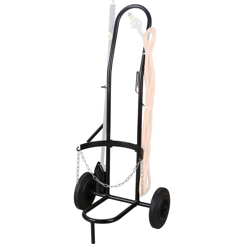 foto del prodotto greenstar carrello per bottiglia di gas per lavori di diserbo capacit max. 130 kg, costruzione robusta, ruote 200 mm, diametro 40 x 110 x 99 cm