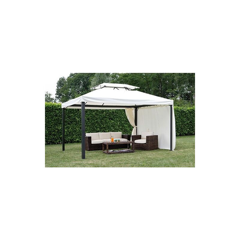 foto del prodotto greenwood gazebo da giardino rettangolare 4x3 mt in alluminio epoxy